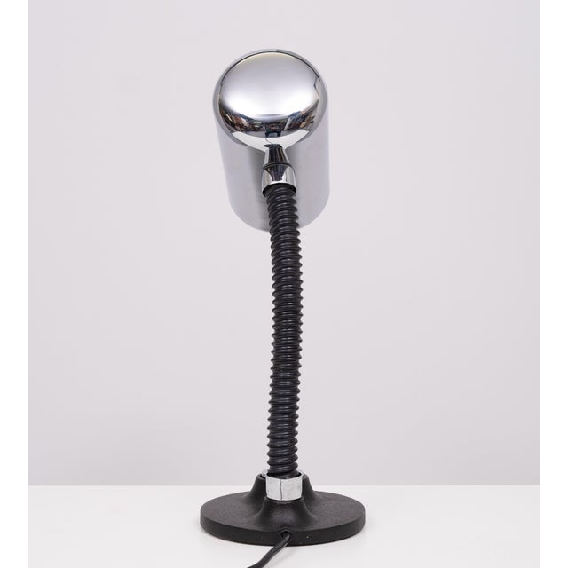 Vintage Chrome Goose Neck Table Lamp from Hillebrand Lighting, 1970s For Sale - Image 10 of 13