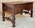 Brown 19th Century French Renaissance Hand Carved Desk or Writing Table with Carved St For Sale - Image 8 of 18