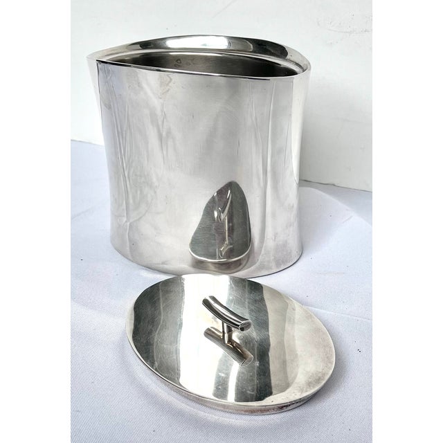 Sambonet Italian Stainless Steel Bamboo Style Ice Bucket For Sale In Dallas - Image 6 of 14