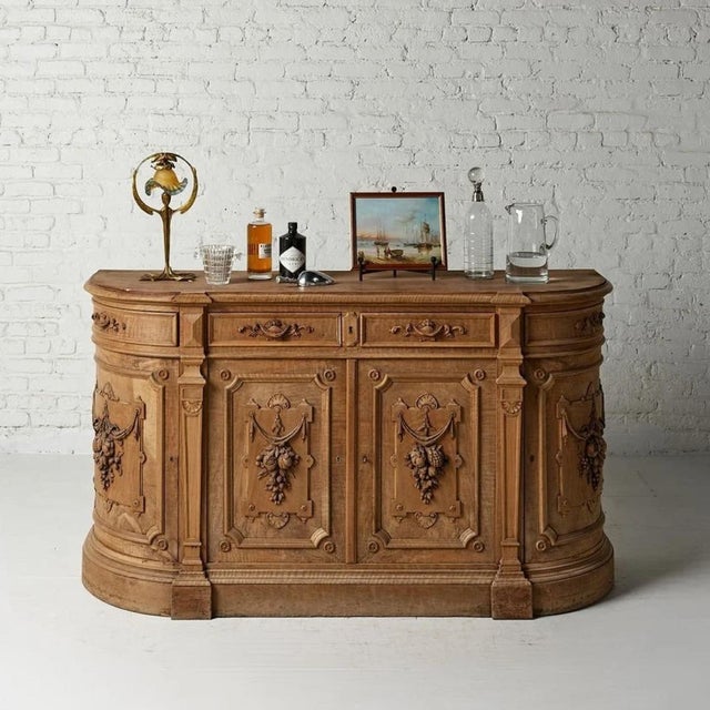 1880s French Carved Oak Serving Counter For Sale In Birmingham - Image 6 of 10