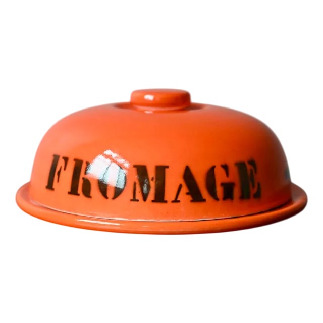 Orange Cheese Bell from Ceramic Elchinger, 1950s For Sale