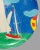Contemporary Late 20th Century Vintage Italian "Luciana Roselli" Colorful Melamine Platter Nautical Sailing Ship For Sale - Image 3 of 8