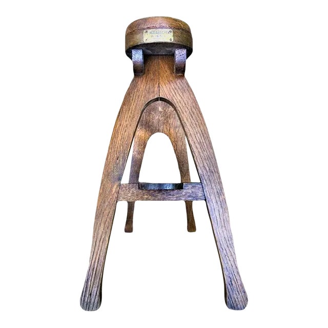 1920s Viennese Quarter Sawn Oak Foot Rest for a Home or Shoe Store For Sale