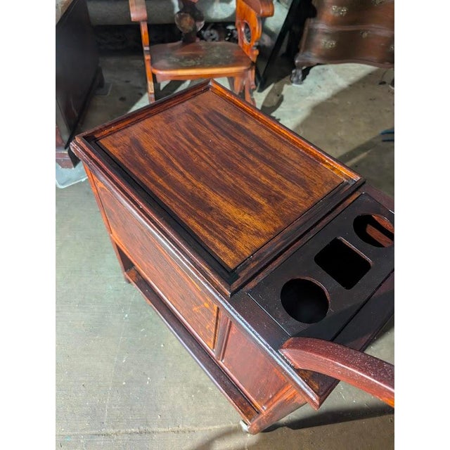 George Zee Mid 20th Century George Zee & Co. George III Style Rosewood Tea Cart / Serving Trolley For Sale - Image 4 of 15