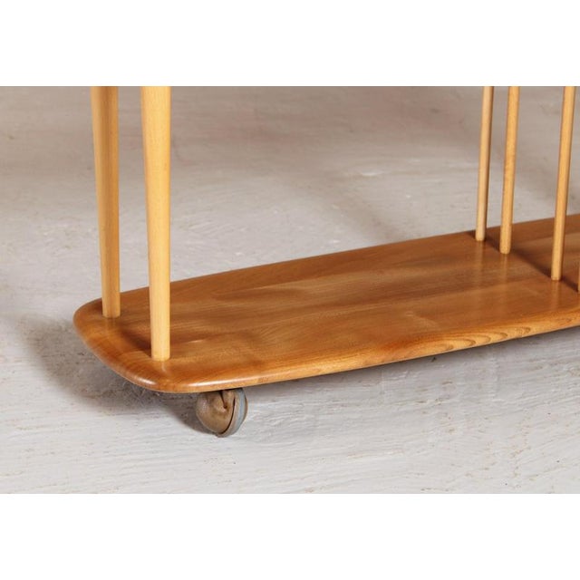 Mid-Century Model 361 Baby Giraffe Windsor Trolley Bookcase in Elm and Beech from Ercol, 1960 For Sale - Image 4 of 11