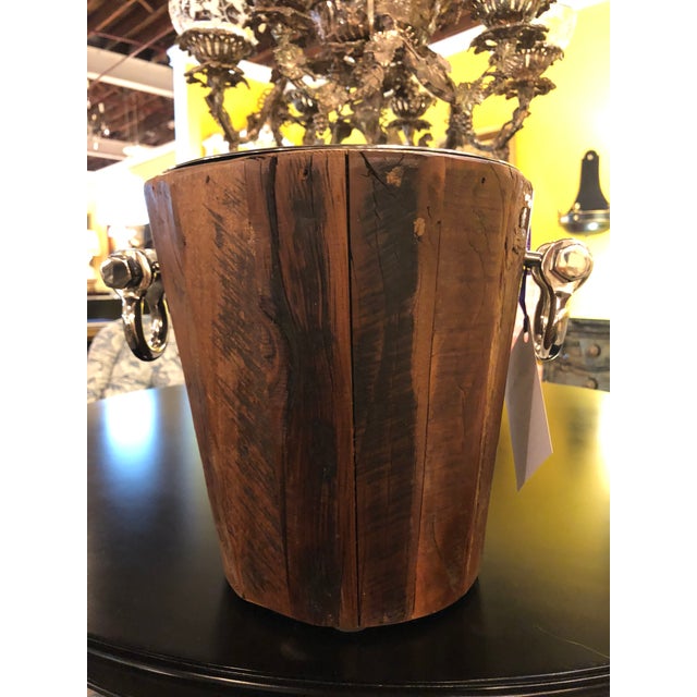 Wooden Rustic Style Ice Bucket Chairish