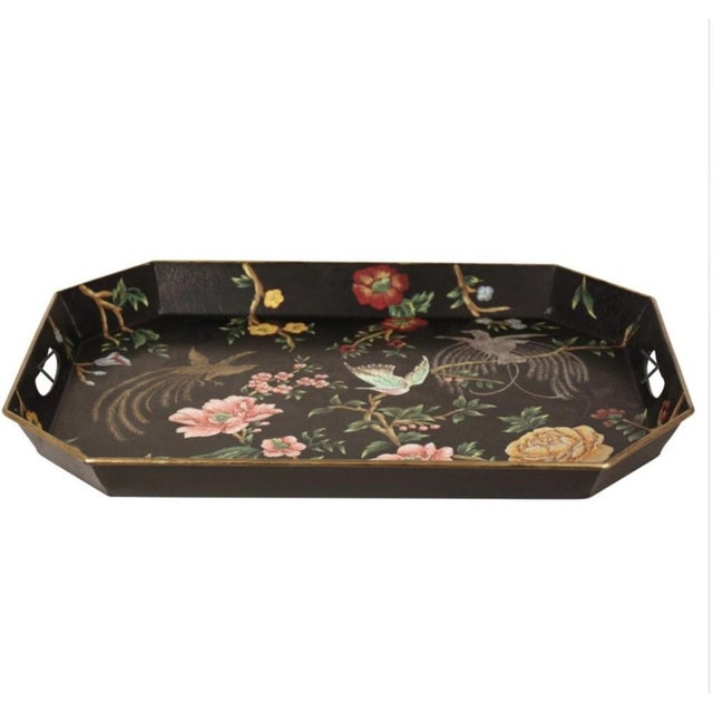 Contemporary Lyra Octagonal Tray on a Black Basis by Gand & C For Sale - Image 3 of 4