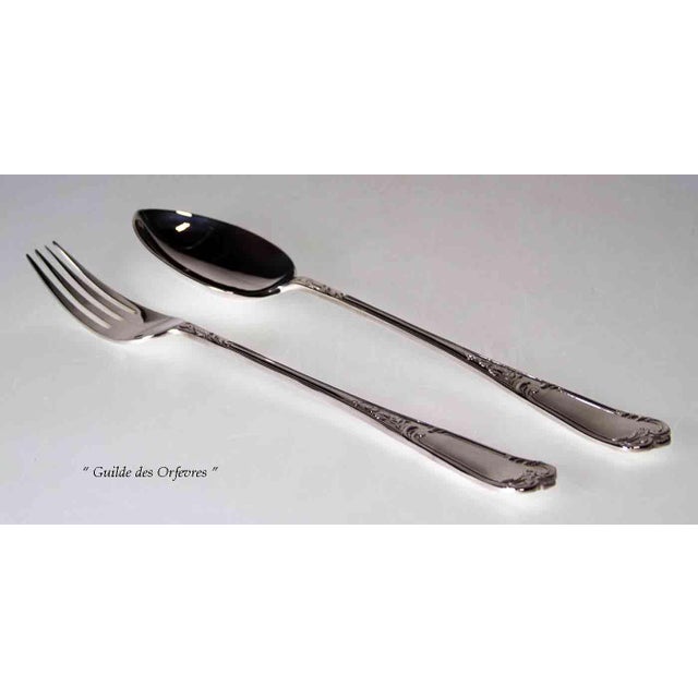 Metal New Silver Flatware Set for 12- 119 Pieces La Regence Pattern-Complete Set For Sale - Image 7 of 14