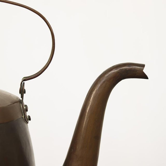 Extremely Large 19th Century Hammered Copper Teapot with Patina For Sale - Image 9 of 12