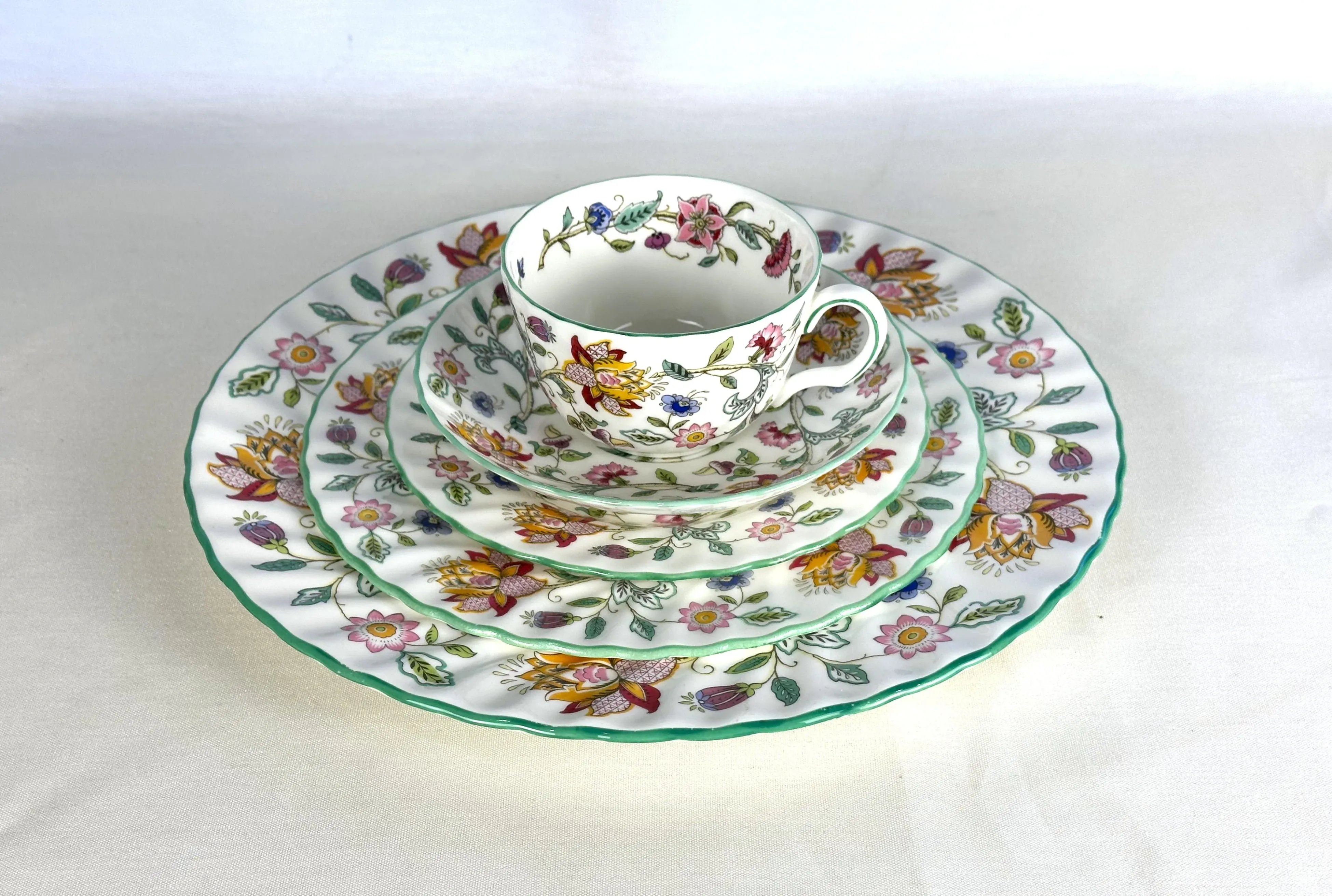 Mid 20th Century Haddon Hall by Minton 5-Piece Place Setting