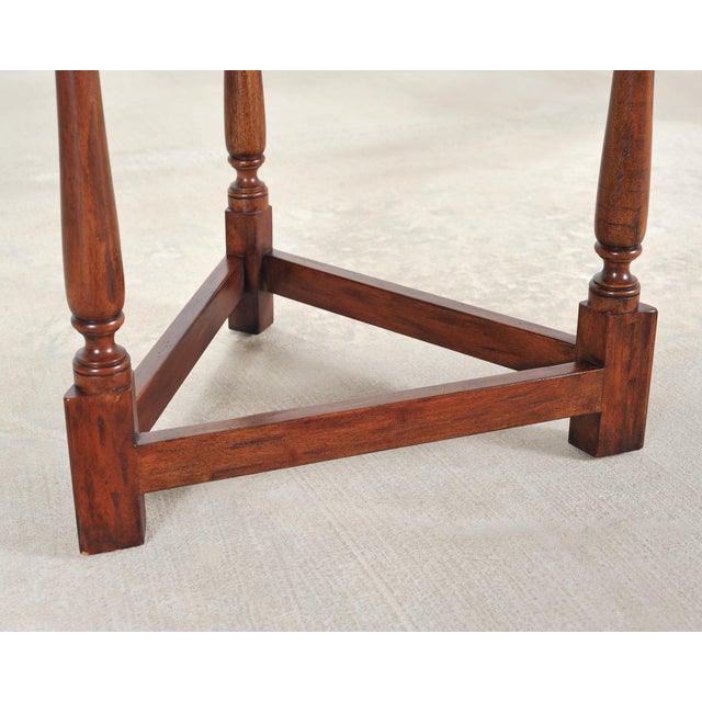 Ralph Lauren Country English Style Walnut Cricket Pub Table For Sale - Image 9 of 18