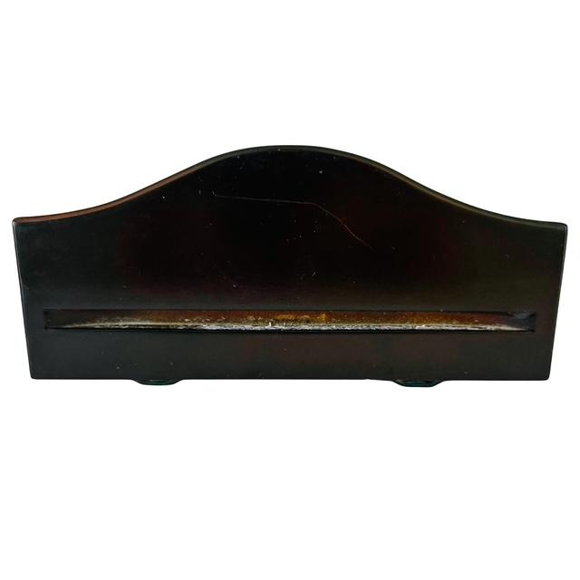 1990s Pair of Neoclassical Cast Brass & Dark Cherry Wood Wall Brackets For Sale - Image 5 of 11