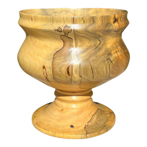 Late 20th Century Signed Hand-Turned Burlwood Vessel, Santa Fe Studio Craft