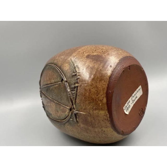 Brown West German Fat Lava Style Studio Ceramic Vase by Luise Duncker, Germany, 1960s For Sale - Image 8 of 10