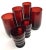Vintage Ruby Red Highball & Juice or Shot Glass - Set of 6 For Sale - Image 9 of 9