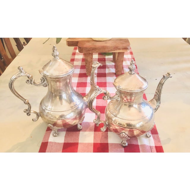 1960s Vintage Collectible Fb Rogers Silver Plated 5 Piece Tea Set With Tray … Offers Will Be Considered For Sale - Image 5 of 8