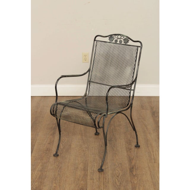 1960s 1960s Wrought Iron Patio Dining Chairs - Set of 4 For Sale - Image 5 of 13