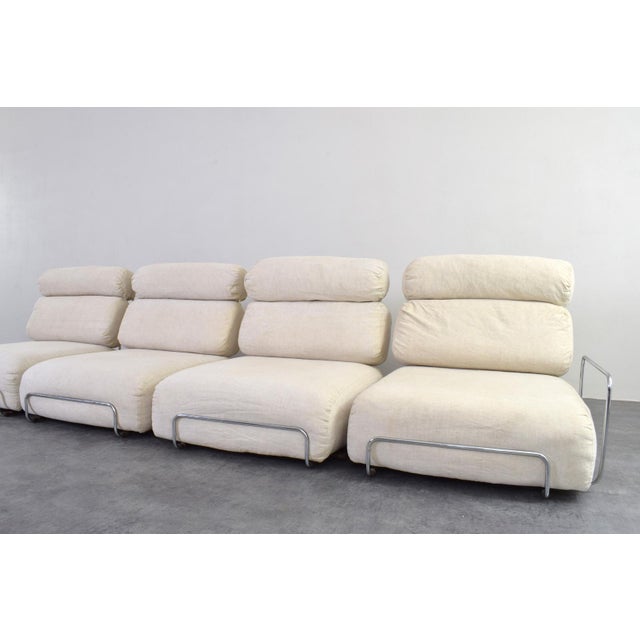 Mid-Century Modern Italian Six-Piece Modular Sofa, 1970s For Sale - Image 6 of 18