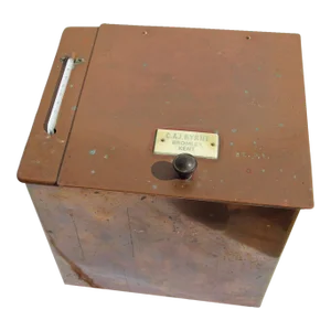 1900s Antique English Lab Copper Drying Oven for Test Tubes With Thermometer