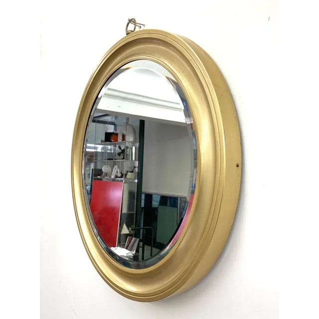 Metal Mid-Century Italian Golden Aluminum Mirror by Sergio Mazza for Artemide, 1960s For Sale - Image 7 of 18