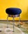 Stool, model Uri, designed by Per Idar Ledang in 1995 for Ikea. It features a cushion upholstered in blue velvet and...
