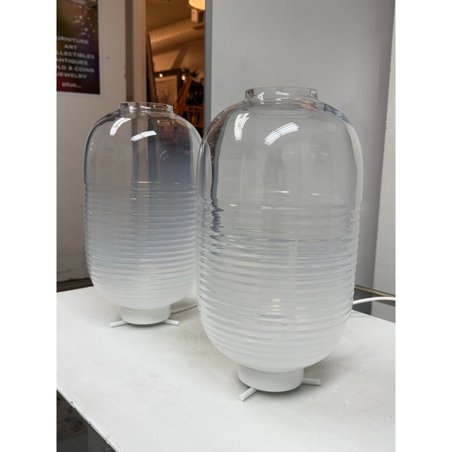 Asian Jan Plecháč & Henry Wielgus for Bomma Lantern Table Lamps, Pair For Sale - Image 3 of 12