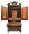 George I Style Black & Gold Chinoiserie Secretary Desk With Red Interior For Sale