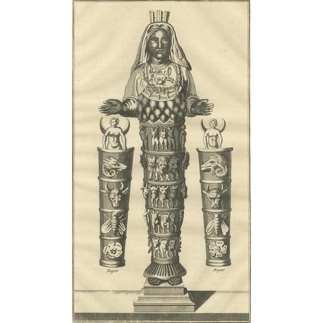 Early 18th Century Bernard de Montfaucon, Diana of the Ephesians, 1721, Engraving on Paper For Sale - Image 5 of 9