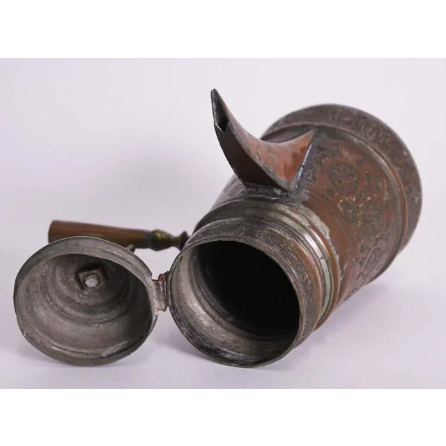 Middle Eastern Turkish Arabic Copper Dallah Coffee Pot For Sale In Palm Springs - Image 6 of 13
