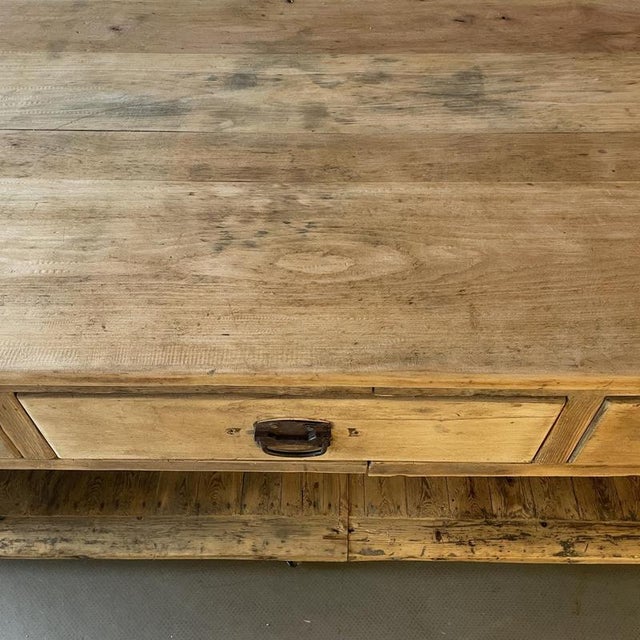 Vintage Industrial Beech and Sycamore Bakers Table For Sale - Image 10 of 15