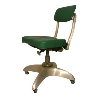 1950s Vintage General Fireproofing GoodForm Green Industrial Chair For Sale