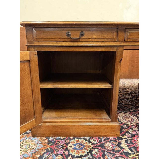 Large English Partner Desk For Sale - Image 14 of 18