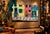 Yellow Fine Painting by e.j. Gold, “5th Avenue Gallery” — Original Signed Acrylic on Canvas, 24 X 36 For Sale - Image 8 of 9