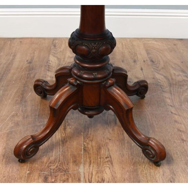 19th Century Victorian Mahogany Games Table Fold-Over Card 1860 For Sale - Image 5 of 9