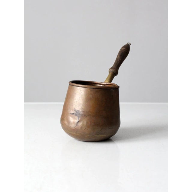 Copper Antique Copper Spouted Pot For Sale - Image 8 of 11