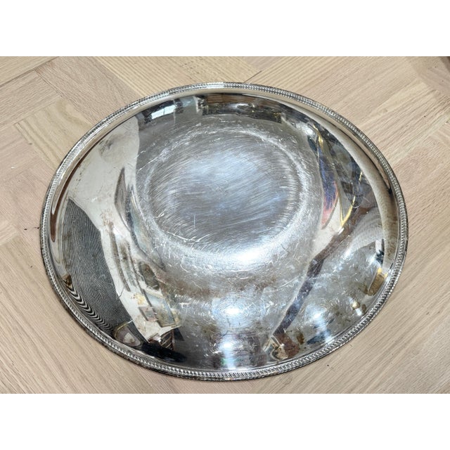 Large International Silver Vintage Silver-Plate Tray For Sale In New Orleans - Image 6 of 7