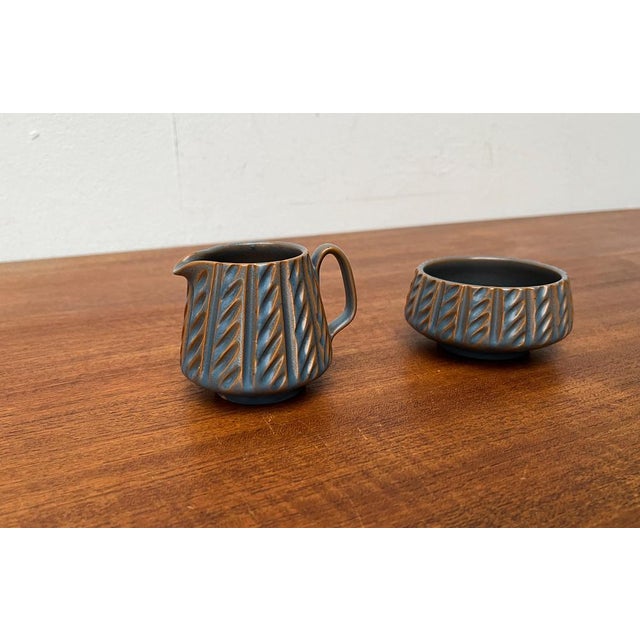 Mid-Century Danish Ceramic Sugar Pot and Milk Jug from Dissing Keramik, 1960s, Set of 2 For Sale - Image 9 of 18