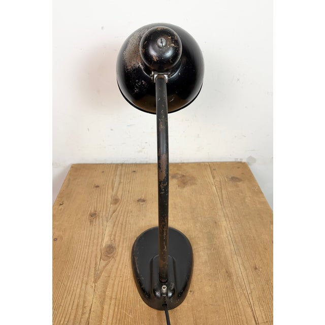 Black Bauhaus Industrial Black Table Lamp, 1930s For Sale - Image 8 of 18
