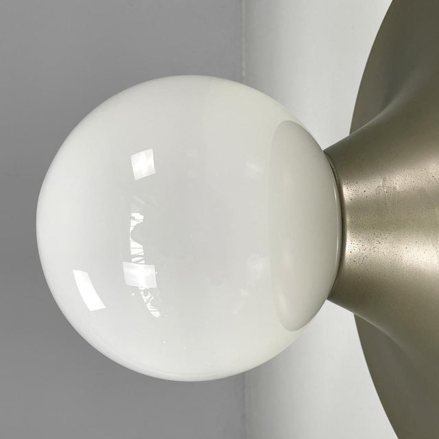 1960s Mid-Century Modern Italian Matte Metal Wall Lamp Light Ball attributed to Achille and Pier Giacomo Castiglioni for Flos, 1960s For Sale - Image 5 of 15