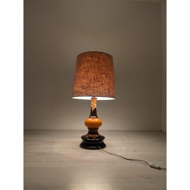 Fat Lava Ceramic Table Lamp, 1970s For Sale - Image 9 of 12