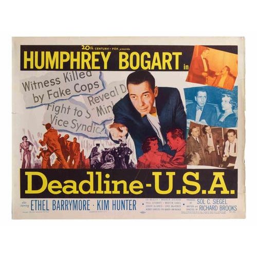 Vintage Poster. U.S. Half-Sheet (22 × 28 in.), 20th Century-Fox. Directed by Richard Brooks, starring Humphrey Bogart,...