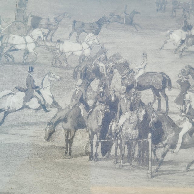 Unknown, Horse Races at Chantilly, 19th Century, Lithograph For Sale - Image 14 of 18