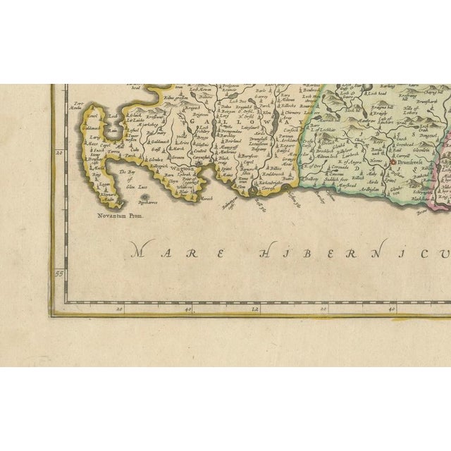Paper The Provinces of Scotland Map, 1660 For Sale - Image 7 of 10