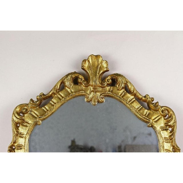 Baroque Baroque Handcarved Gilt Wall Mirror, Italy, 1790s For Sale - Image 3 of 18