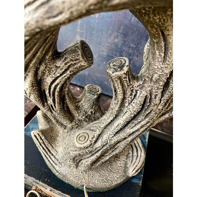 Mid Century Faux Bois Chalkware Table Lamp For Sale - Image 9 of 9