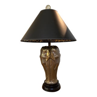 1970’s Sculptural Brass Elephant Lamp Attributed to Tyndale for Frederick Cooper For Sale
