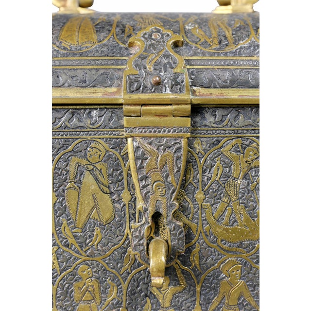Renaissance Revival Damacened and Bronze Casket For Sale - Image 4 of 13