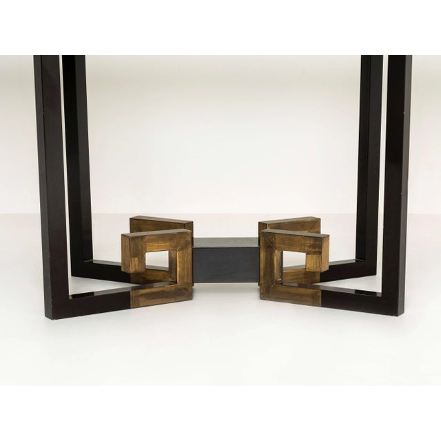 Metal Italian Dining Table by Sandro Petti for Angolometallarte, 1970s For Sale - Image 7 of 18