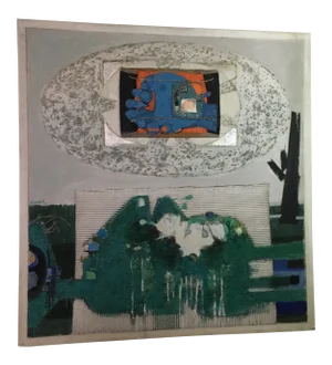 1965 Victor Candell Mixed Media Painting