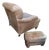 A Rare Vintage Genuine Leather Club Chair by William Alan and Ottoman For Sale